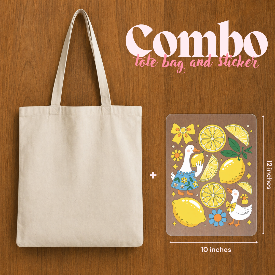 Lemon Chicken Custom Tote Bag Combo