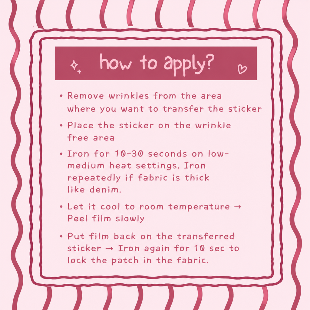Iron-On Stickers | Creator Partnership Portal