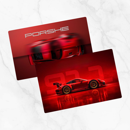 Red Porshe Metro Card Skin