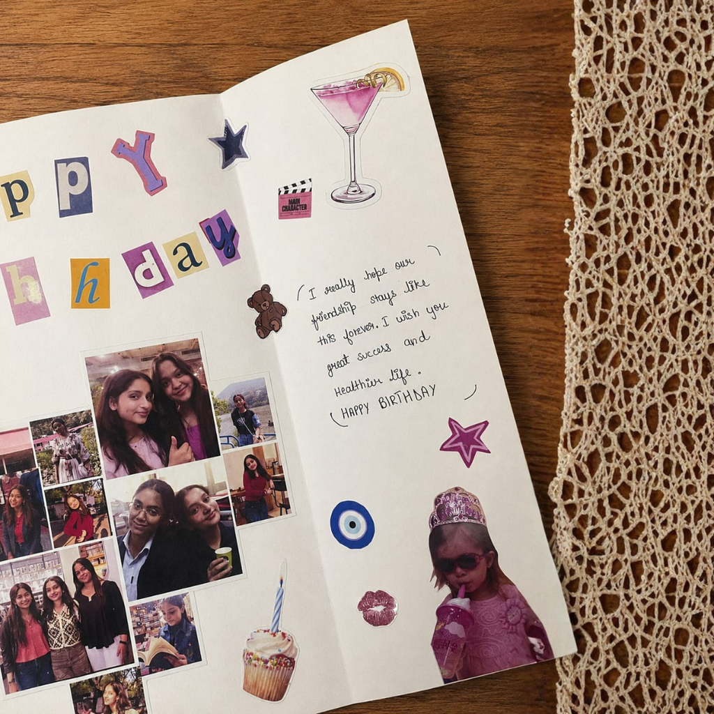 Heart Frame Birthday Card | Inside Text Can be Customized