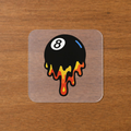 8 Ball Melting Iron-On Sticker | Urban Edge