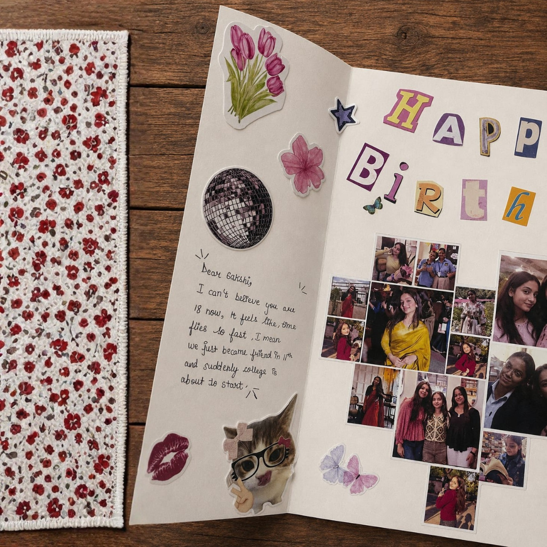 Heart Frame Birthday Card | Inside Text Can be Customized