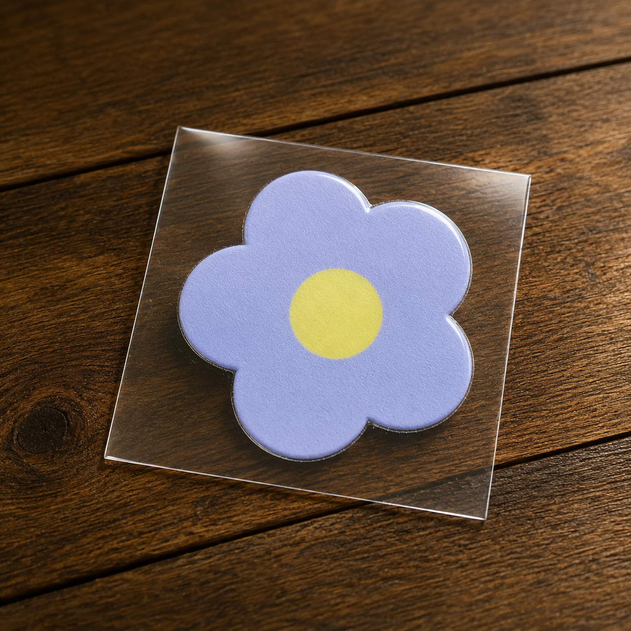 Blue Flower Peel-Off Sticker