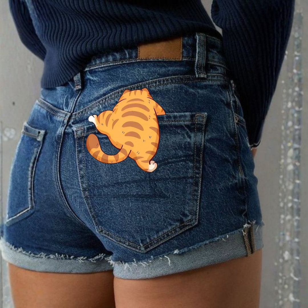 Climbing Pocket Cat | Denim Diaries