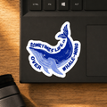Sometimes Life Is Over Whale-ming Classic Sticker | Whimsical