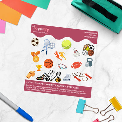 Sporty Mania Peel-Off Sticker Sheet
