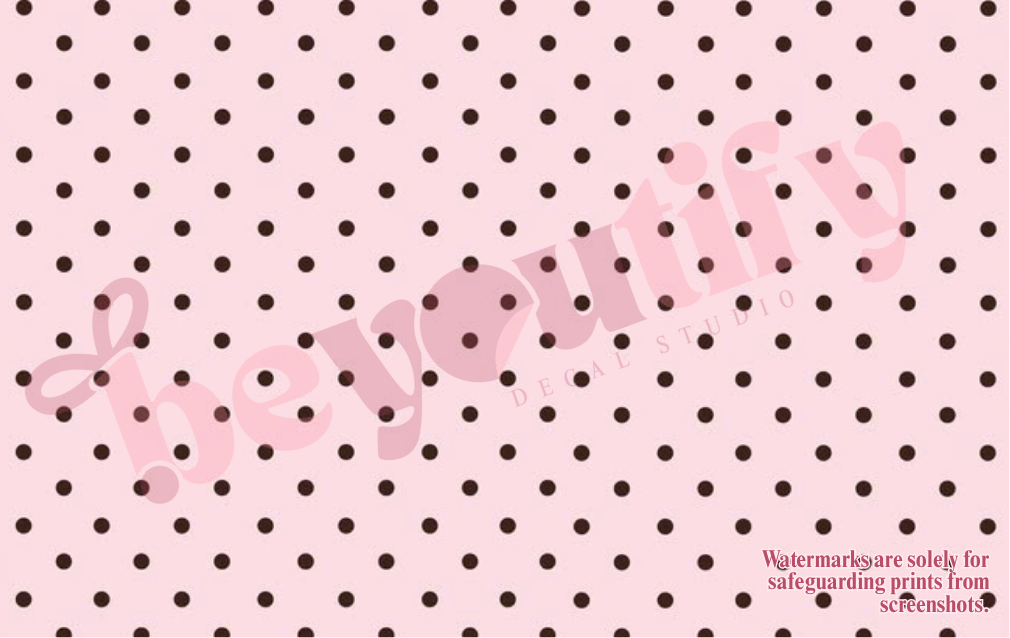 Pink and Brown Polka Dot Metro Card Skin