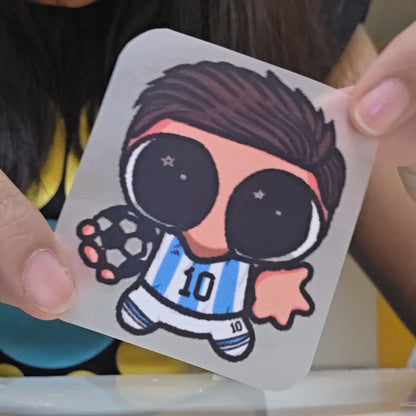Funny Lionel Messi Iron-On Sticker | Urban Edge