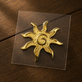 Golden Spiral Sun Peel-Off Sticker