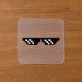 Thug Life Pixel Glasses Iron-On Sticker | Urban Edge