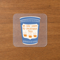 We Are Happy To Overthink This Cup Iron-On Sticker | Tiny Chaos Collection