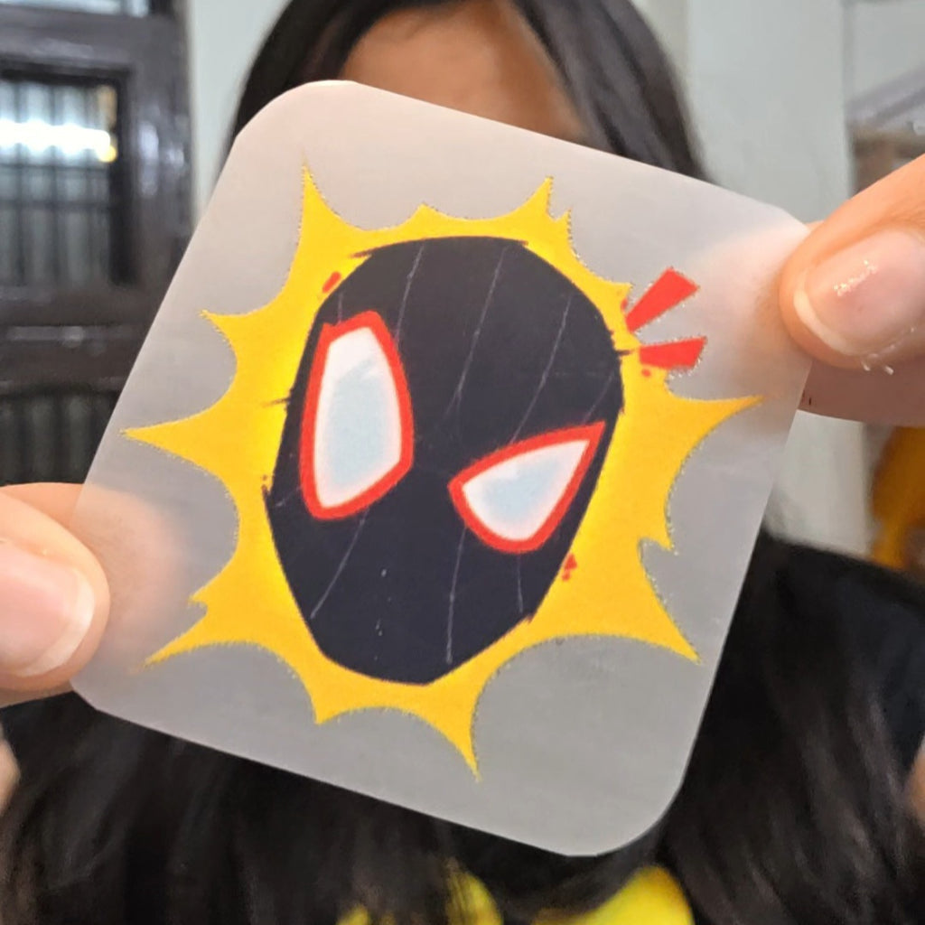 Black Spider Man Iron-On Sticker | Urban Edge