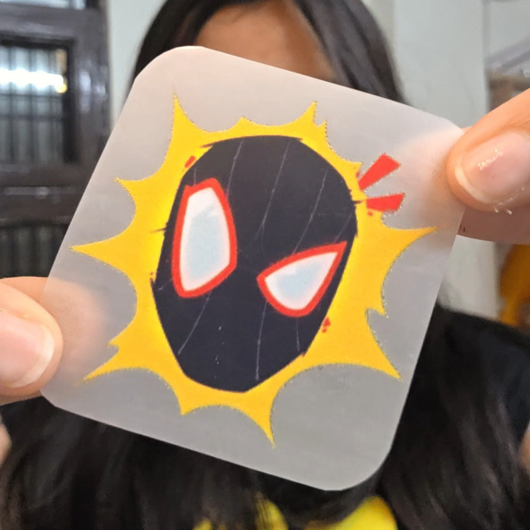 Black Spider Man Iron-On Sticker | Urban Edge