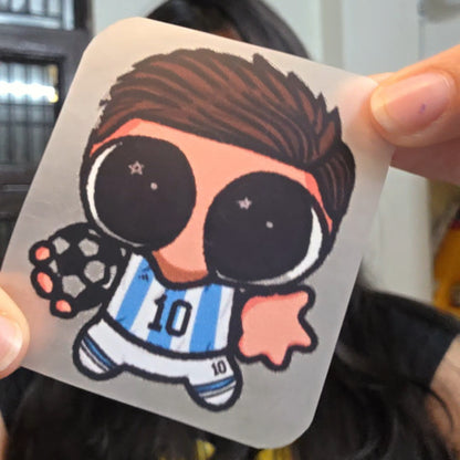 Funny Lionel Messi Iron-On Sticker | Urban Edge