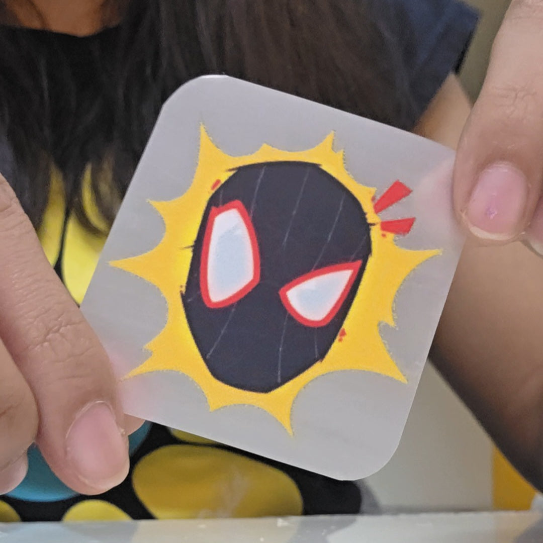 Black Spider Man Iron-On Sticker | Urban Edge