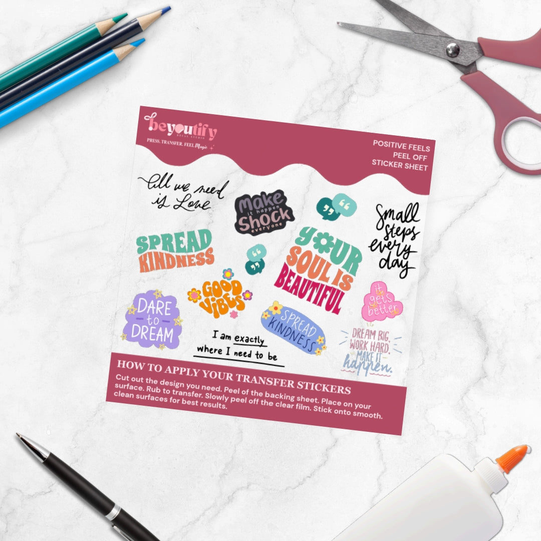 Positive Feels Peel-Off Sticker Sheet