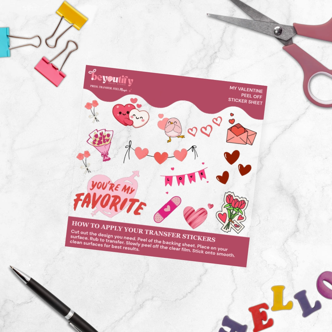 My Valentine Peel-Off Sticker Sheet