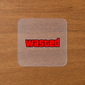 Wasted Iron-On Sticker