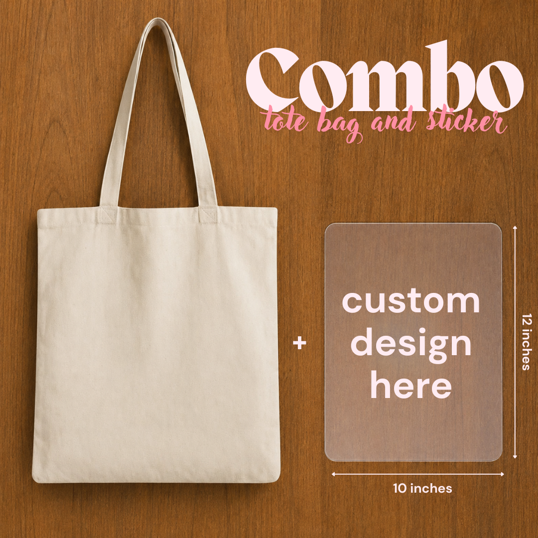 Custom Design Tote Bag Combo