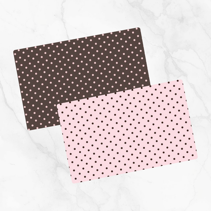 Pink & Brown Dot Metro Card Skin