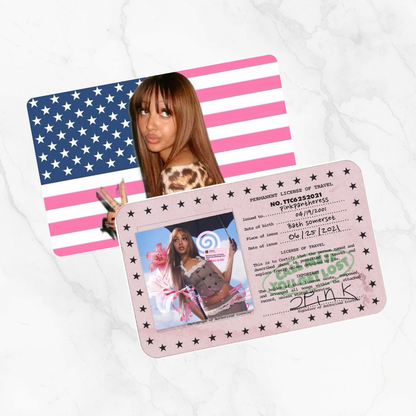 Pink Pantheress Metro Card Skin
