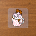 Marshmallow Cocoa Sandwich Iron-On Sticker | Tiny Chaos Collection