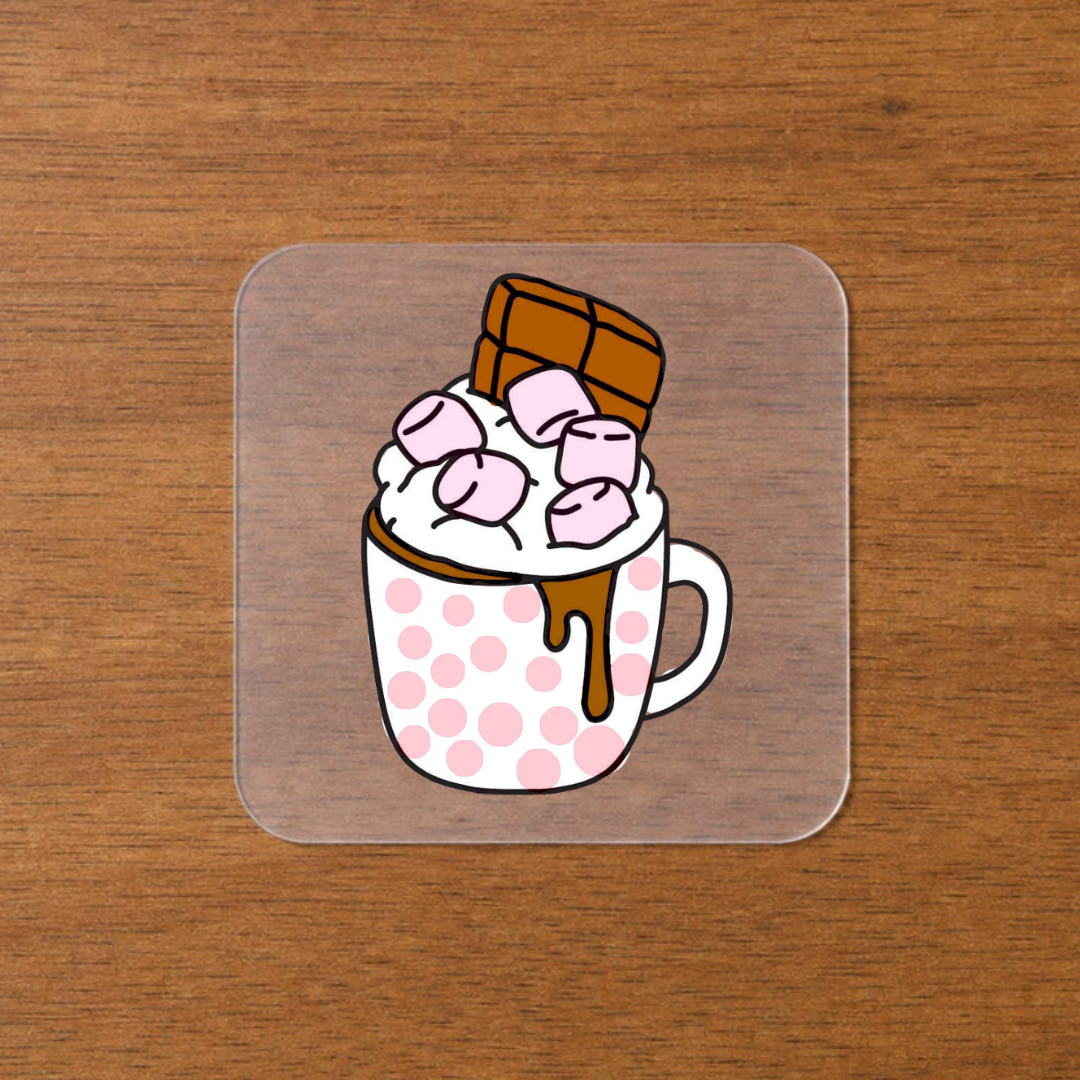 Marshmallow Cocoa Sandwich Iron-On Sticker | Tiny Chaos Collection